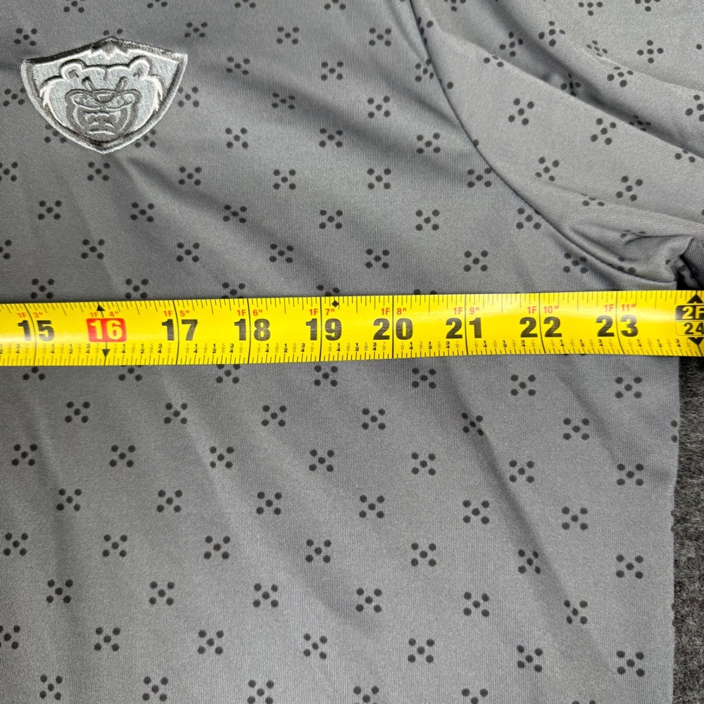 Antigua‎ Mens Golf Polo Shirt Gray XL Embroidered Bear Logo Short Sleeve - Picture 5 of 9